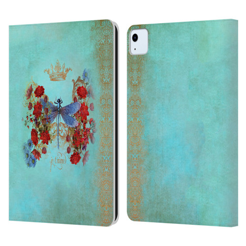 Jena DellaGrottaglia Insects Dragonfly Garden Leather Book Wallet Case Cover For Apple iPad Air 11 2020/2022/2024