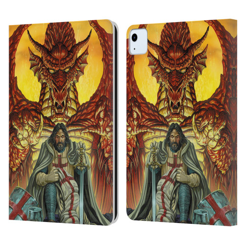 Ed Beard Jr Dragon Friendship Knight Templar Leather Book Wallet Case Cover For Apple iPad Air 2020 / 2022