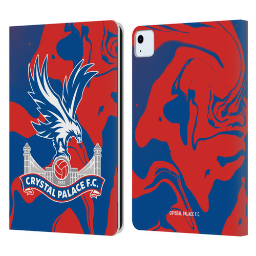 Crystal Palace FC Crest Red And Blue Marble Leather Book Wallet Case Cover For Apple iPad Air 2020 / 2022