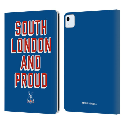 Crystal Palace FC Crest South London And Proud Leather Book Wallet Case Cover For Apple iPad Air 11 2020/2022/2024