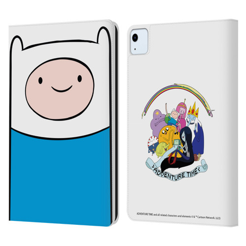 Adventure Time Graphics Finn The Human Leather Book Wallet Case Cover For Apple iPad Air 2020 / 2022
