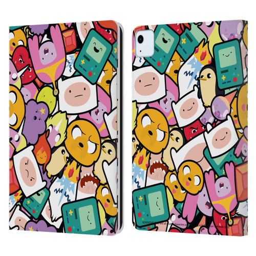 Adventure Time Graphics Pattern Leather Book Wallet Case Cover For Apple iPad Air 2020 / 2022