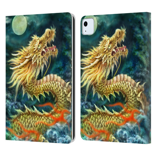 Kayomi Harai Animals And Fantasy Asian Dragon In The Moon Leather Book Wallet Case Cover For Apple iPad Air 2020 / 2022