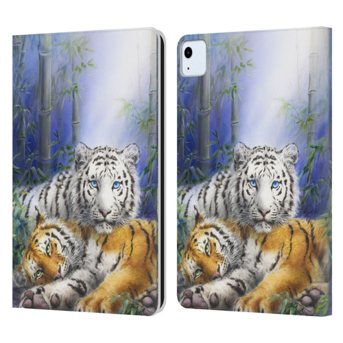 Kayomi Harai Animals And Fantasy Asian Tiger Couple Leather Book Wallet Case Cover For Apple iPad Air 2020 / 2022