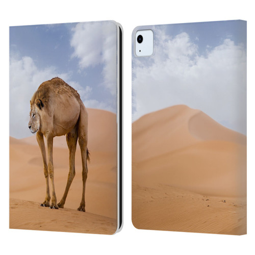 Pixelmated Animals Surreal Wildlife Camel Lion Leather Book Wallet Case Cover For Apple iPad Air 11 2020/2022/2024