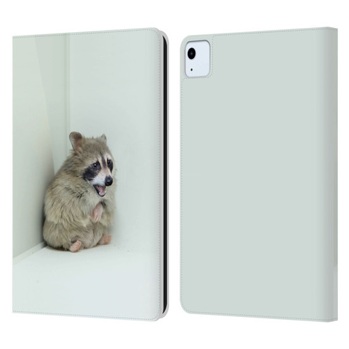 Pixelmated Animals Surreal Wildlife Hamster Raccoon Leather Book Wallet Case Cover For Apple iPad Air 2020 / 2022