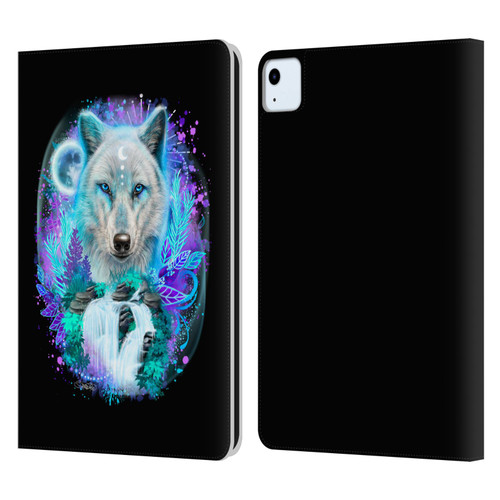 Sheena Pike Animals Winter Wolf Spirit & Waterfall Leather Book Wallet Case Cover For Apple iPad Air 2020 / 2022