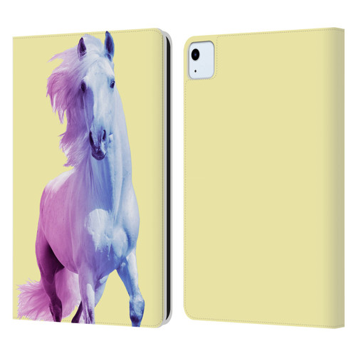 Mark Ashkenazi Pastel Potraits Yellow Horse Leather Book Wallet Case Cover For Apple iPad Air 2020 / 2022