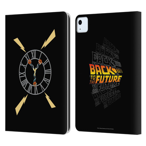 Back to the Future I Graphics Clock Tower Leather Book Wallet Case Cover For Apple iPad Air 2020 / 2022