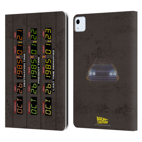 Back to the Future I Graphics Time Circuits Leather Book Wallet Case Cover For Apple iPad Air 2020 / 2022