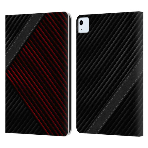 Alyn Spiller Carbon Fiber Stitch Leather Book Wallet Case Cover For Apple iPad Air 2020 / 2022