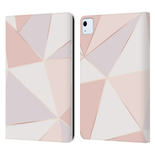 Alyn Spiller Rose Gold Geometry Leather Book Wallet Case Cover For Apple iPad Air 2020 / 2022