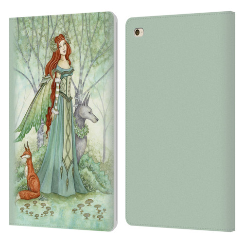 Amy Brown Magical Fairies Woodland Fairy With Fox & Wolf Leather Book Wallet Case Cover For Apple iPad mini 4
