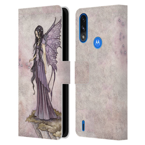 Amy Brown Magical Fairies I Will Return As Stars Fairy Leather Book Wallet Case Cover For Motorola Moto E7 Power / Moto E7i Power