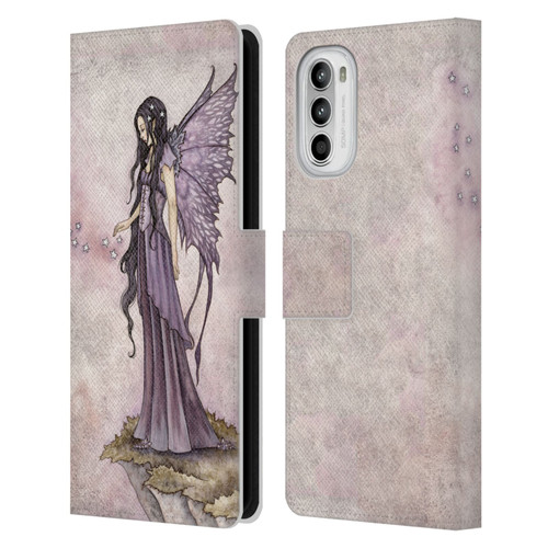 Amy Brown Magical Fairies I Will Return As Stars Fairy Leather Book Wallet Case Cover For Motorola Moto G52