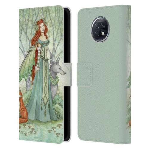 Amy Brown Magical Fairies Woodland Fairy With Fox & Wolf Leather Book Wallet Case Cover For Xiaomi Redmi Note 9T 5G