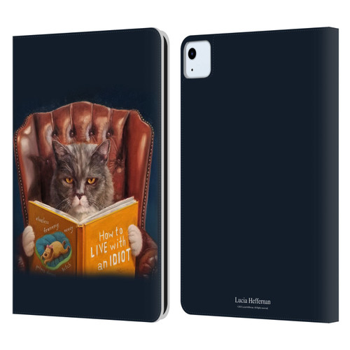 Lucia Heffernan Art Cat Self Help Leather Book Wallet Case Cover For Apple iPad Air 2020 / 2022