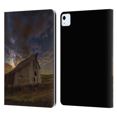 Royce Bair Nightscapes Bear Lake Old Barn Leather Book Wallet Case Cover For Apple iPad Air 2020 / 2022
