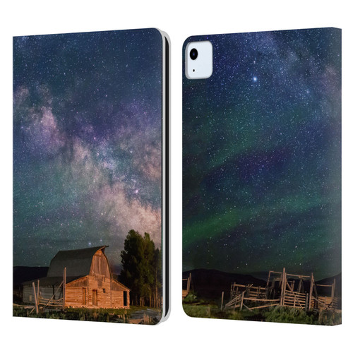 Royce Bair Nightscapes Grand Teton Barn Leather Book Wallet Case Cover For Apple iPad Air 2020 / 2022