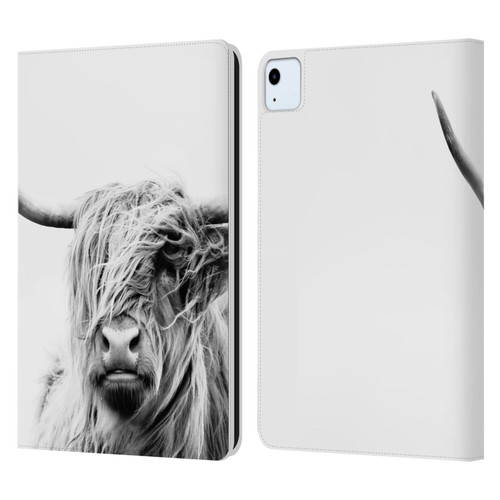Dorit Fuhg Travel Stories Portrait of a Highland Cow Leather Book Wallet Case Cover For Apple iPad Air 2020 / 2022