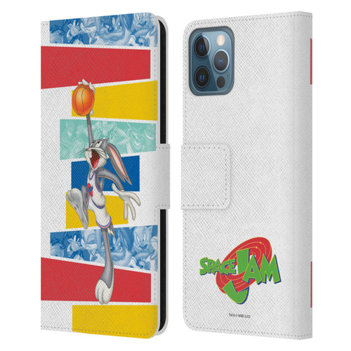 Space Jam (1996) Graphics Bugs Bunny Leather Book Wallet Case Cover For Apple iPhone 12 / iPhone 12 Pro