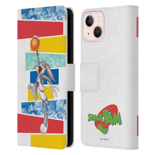 Space Jam (1996) Graphics Bugs Bunny Leather Book Wallet Case Cover For Apple iPhone 13