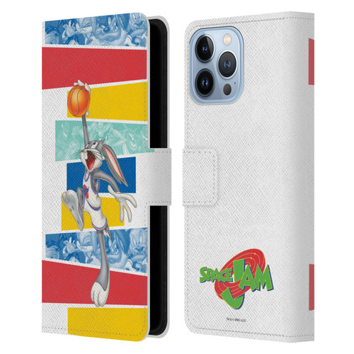 Space Jam (1996) Graphics Bugs Bunny Leather Book Wallet Case Cover For Apple iPhone 13 Pro Max