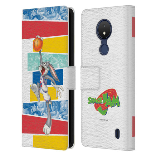 Space Jam (1996) Graphics Bugs Bunny Leather Book Wallet Case Cover For Nokia C21