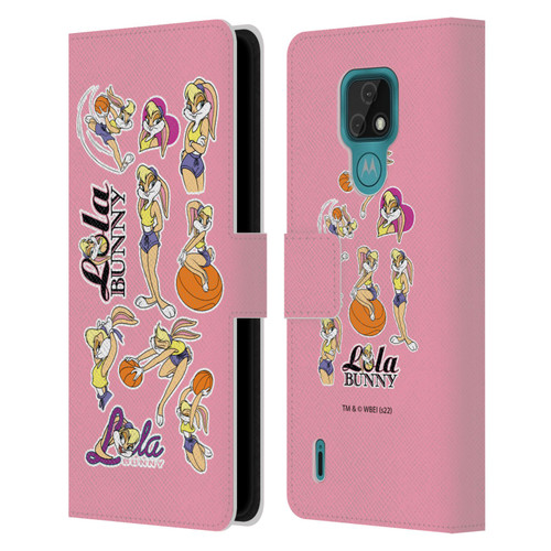 Space Jam (1996) Graphics Lola Bunny Leather Book Wallet Case Cover For Motorola Moto E7