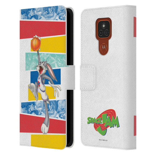 Space Jam (1996) Graphics Bugs Bunny Leather Book Wallet Case Cover For Motorola Moto E7 Plus