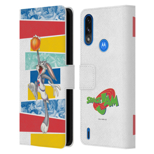 Space Jam (1996) Graphics Bugs Bunny Leather Book Wallet Case Cover For Motorola Moto E7 Power / Moto E7i Power