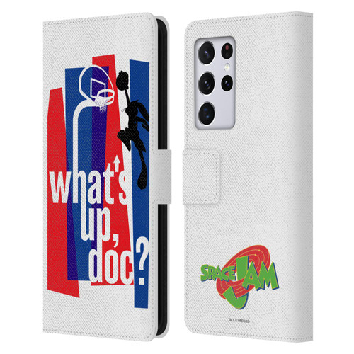 Space Jam (1996) Graphics What's Up Doc? Leather Book Wallet Case Cover For Samsung Galaxy S21 Ultra 5G