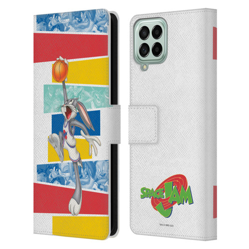 Space Jam (1996) Graphics Bugs Bunny Leather Book Wallet Case Cover For Samsung Galaxy M53 (2022)