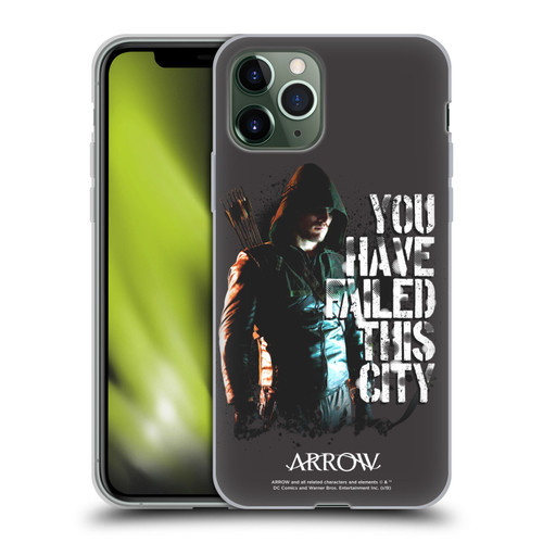 Arrow TV Series Graphics You Have Failed This City Soft Gel Case for Apple iPhone 11 Pro