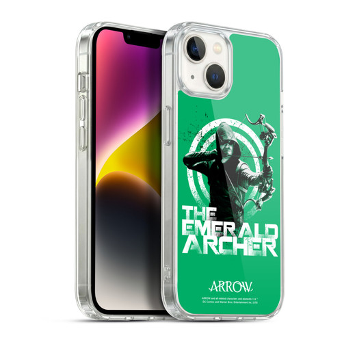 Arrow TV Series Graphics The Emerald Archer Soft Gel Case for Apple iPhone 14 Plus & MagSafe