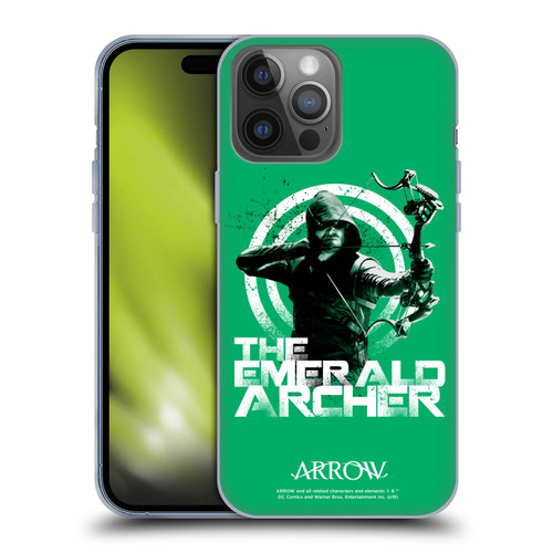Arrow TV Series Graphics The Emerald Archer Soft Gel Case for Apple iPhone 14 Pro Max