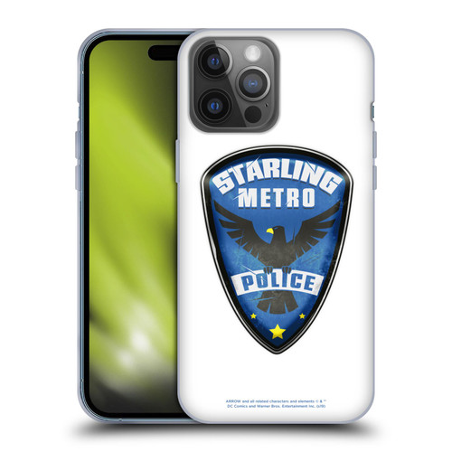 Arrow TV Series Graphics Starling Police Badge Soft Gel Case for Apple iPhone 14 Pro Max