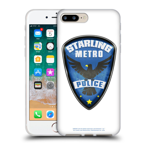 Arrow TV Series Graphics Starling Police Badge Soft Gel Case for Apple iPhone 7 Plus / iPhone 8 Plus