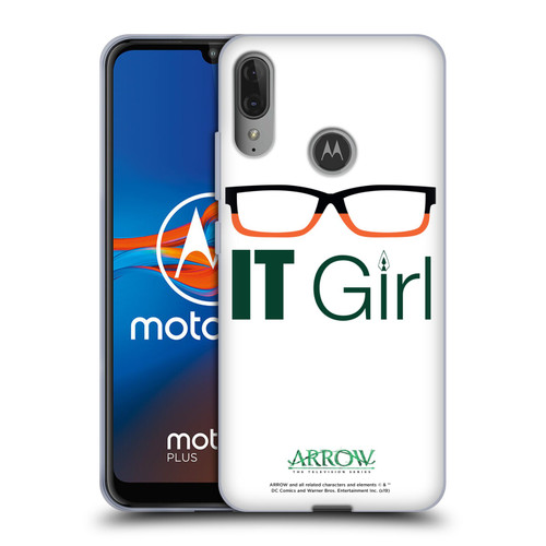 Arrow TV Series Graphics Felicity Smoak IT Girl Soft Gel Case for Motorola Moto E6 Plus