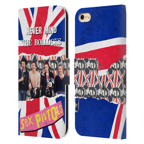 Sex Pistols Band Art Group Photo Leather Book Wallet Case Cover For Apple iPhone 6 / iPhone 6s