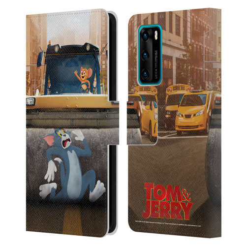 Tom And Jerry Movie (2021) Graphics Rolling Leather Book Wallet Case Cover For Huawei P40 5G