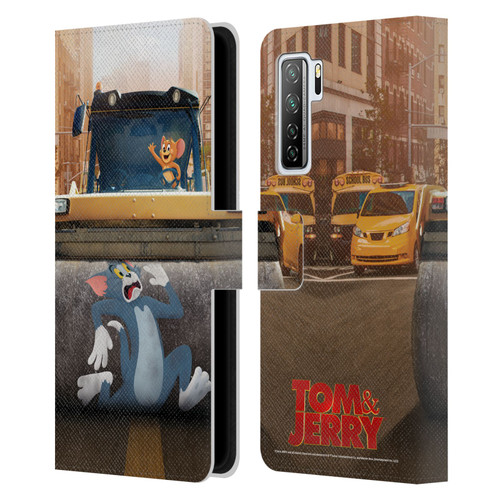Tom And Jerry Movie (2021) Graphics Rolling Leather Book Wallet Case Cover For Huawei Nova 7 SE/P40 Lite 5G