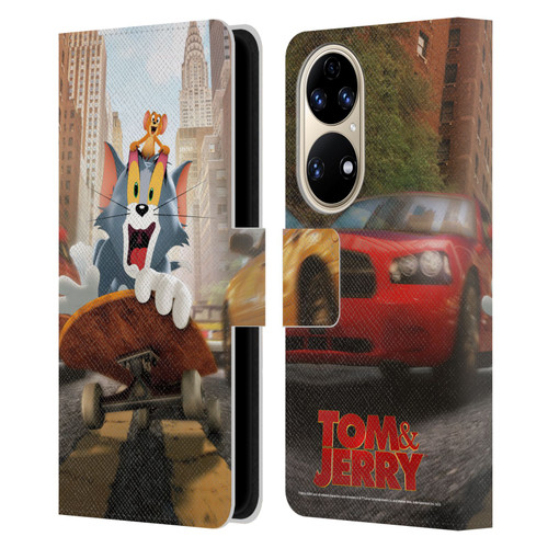 Tom And Jerry Movie (2021) Graphics Best Of Enemies Leather Book Wallet Case Cover For Huawei P50