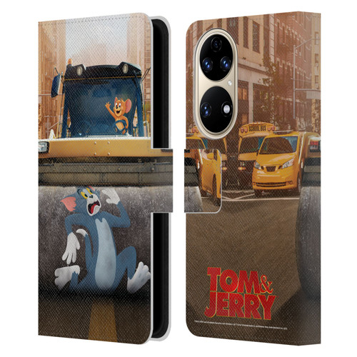 Tom And Jerry Movie (2021) Graphics Rolling Leather Book Wallet Case Cover For Huawei P50