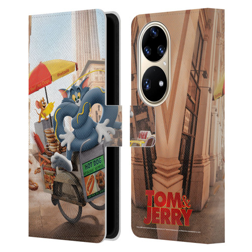 Tom And Jerry Movie (2021) Graphics Real World New Twist Leather Book Wallet Case Cover For Huawei P50 Pro