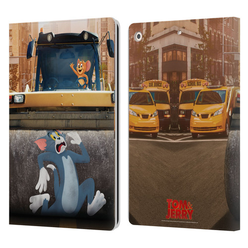 Tom And Jerry Movie (2021) Graphics Rolling Leather Book Wallet Case Cover For Apple iPad 10.2 2019/2020/2021