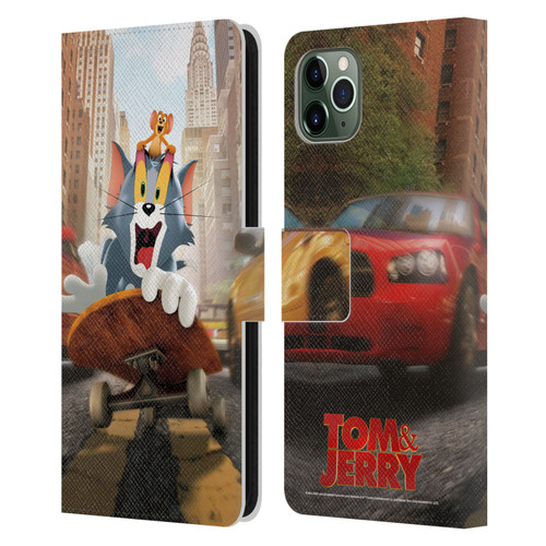Tom And Jerry Movie (2021) Graphics Best Of Enemies Leather Book Wallet Case Cover For Apple iPhone 11 Pro Max
