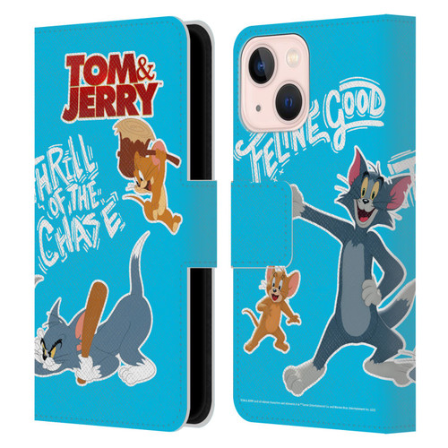 Tom And Jerry Movie (2021) Graphics Characters 2 Leather Book Wallet Case Cover For Apple iPhone 13 Mini