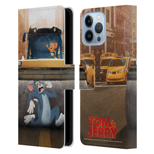 Tom And Jerry Movie (2021) Graphics Rolling Leather Book Wallet Case Cover For Apple iPhone 13 Pro Max