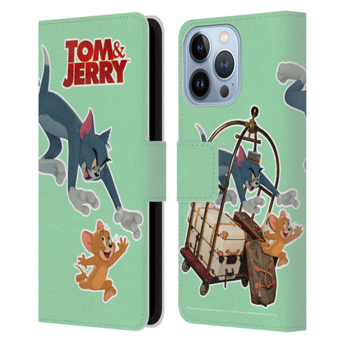 Tom And Jerry Movie (2021) Graphics Characters 1 Leather Book Wallet Case Cover For Apple iPhone 13 Pro